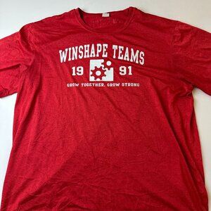 WinShape Teams Shirt Mens 2XL Red Staff 1991 Grow Together Strong Sport Tek